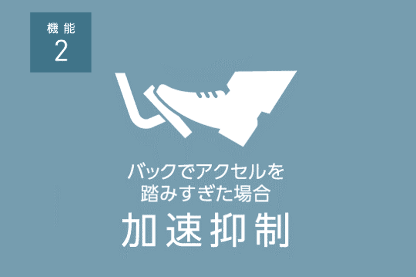バックでアクセル