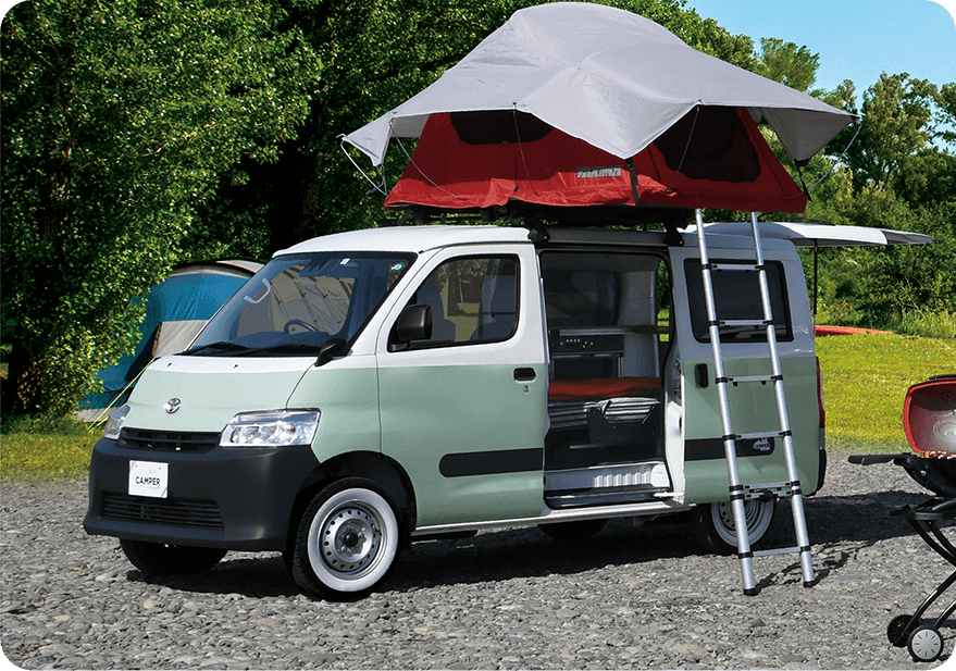 キャンパーアルトピアーノの車体 横