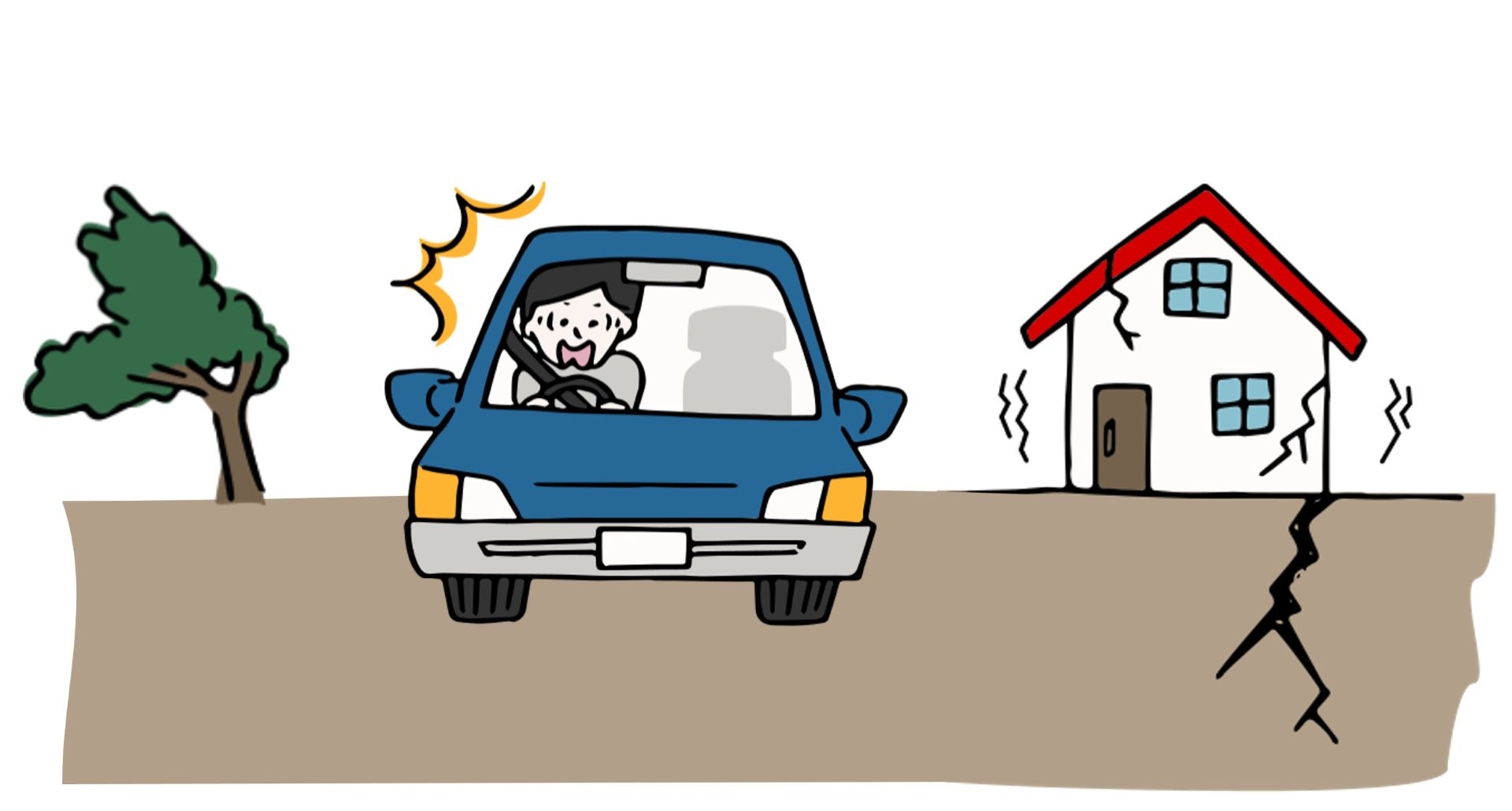 運転中_地震_対処法 